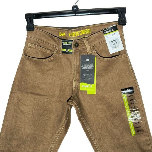 Lee X-Treme Comfort Sport Pants Women’s 12R Khaki Stretch Straight NWT - Picture 3 of 10